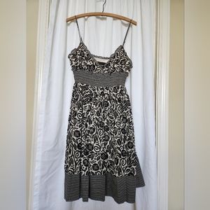 BCBGMAXAZRIA Black & White Midi dress - Womens US M